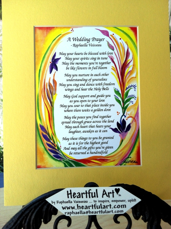 Wedding Prayer original quote (8x10) - Heartful Art by Raphaella Vaisseau