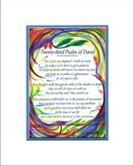 Twenty-third Psalm of David quote (8x10) - Heartful Art by Raphaella Vaisseau