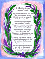 Wedding Prayer original poetry poster (8x11) - Heartful Art by Raphaella Vaisseau