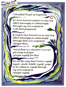 Buddhist Prayer of Forgiveness poster (8x11) - Heartful Art by Raphaella Vaisseau