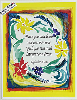 Dance your own dance poster (8x11) - Heartful Art by Raphaella Vaisseau