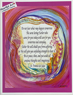 Do not fear poster St. Francis de Sales poster (8x11) - Heartful Art by Raphaella Vaisseau