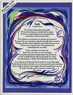 Family original poem poster (8x11) - Heartful Art by Raphaella Vaisseau