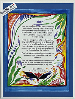 Find me one person Ernest Holmes poster (8x11) - Heartful Art by Raphaella Vaisseau