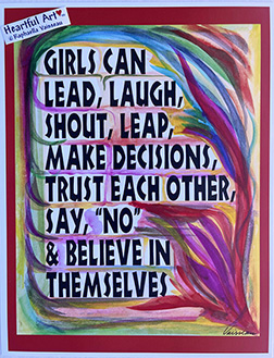 What girls can do poster (8x11) - Heartful Art by Raphaella Vaisseau