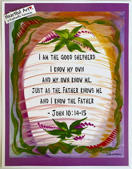 I am the good shepard poster (8x11) - Heartful Art by Raphaella Vaisseau