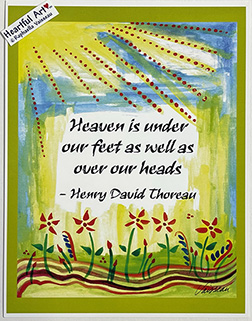 Heaven is under our feet Henry David Thoreau poster (8x11) - Heartful Art by Raphaella Vaisseau