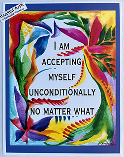 I am accepting myself affirmation poster (8x11) - Heartful Art by Raphaella Vaisseau