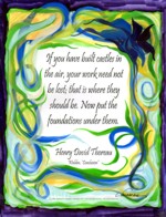 If you have built castles Henry David Thoreau poster (8x11) - Heartful Art by Raphaella Vaisseau