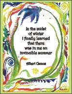 In the midst of winter Albert Camus poster (8x11) - Heartful Art by Raphaella Vaisseau