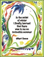 In the midst of winter Albert Camus poster (8x11) - Heartful Art by Raphaella Vaisseau