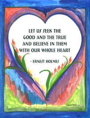 Let us seek Ernest Holmes poster (8x11) - Heartful Art by Raphaella Vaisseau