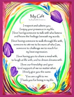 My Gift original prose poster (8x11) - Heartful Art by Raphaella Vaisseau