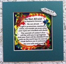 Be Not Afraid quote (8x8) - Heartful Art by Raphaella Vaisseau