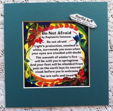 Be Not Afraid quote (8x8) - Heartful Art by Raphaella Vaisseau