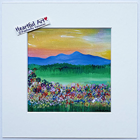 Blue Mountain Sunrise print - Heartful Art by Raphaella Vaisseau