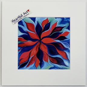 Flower Mandala print - Heartful Art by Raphaella Vaisseau