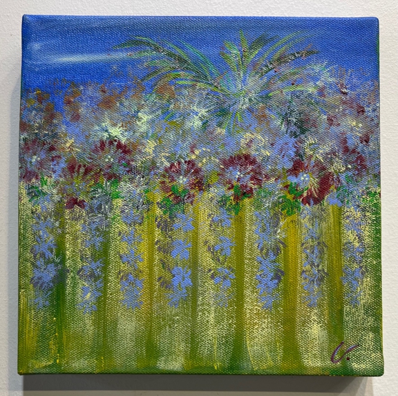 Garden by the Sea (8x8) - Heartful Art by Raphaella Vaisseau