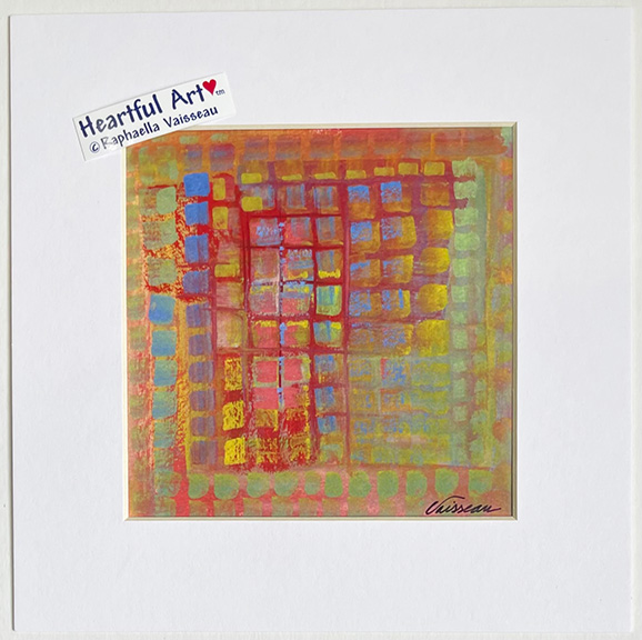 Grid 9 print - Heartful Art by Raphaella Vaisseau