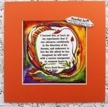 I learned this Henry David Thoreau quote (8x8) - Heartful Art by Raphaella Vaisseau