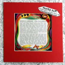 On Children Kahlil Gibran quote (8x8) - Heartful Art by Raphaella Vaisseau