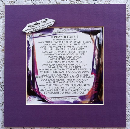 Prayer for Us original poem quote (8x8) - Heartful Art by Raphaella Vaisseau