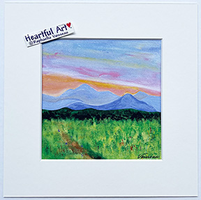 Sunset Over Mount Pisgah print - Heartful Art by Raphaella Vaisseau