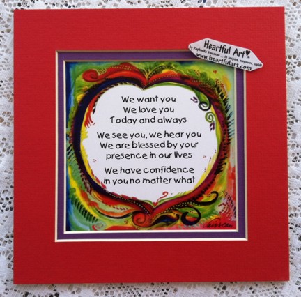 We want you - Baby Blessing original poem quote (8x8) - Heartful Art by Raphaella Vaisseau