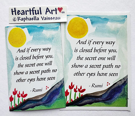 And if every way is closed Rumi sticker or magnet - Heartful Art by Raphaella Vaisseau