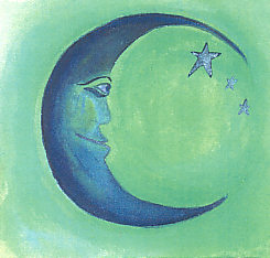 Blue Moon print - Heartful Art by Raphaella Vaisseau