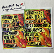 What children can do sticker or magnet - Heartful Art by Raphaella Vaisseau