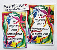 I am accepting myself sticker or magnet - Heartful Art by Raphaella Vaisseau