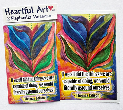 If we all did Thomas Edison sticker or magnet - Heartful Art by Raphaella Vaisseau