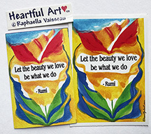 Let the beauty we love sticker or magnet - Heartful Art by Raphaella Vaisseau