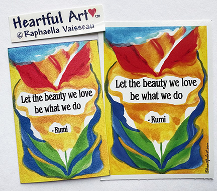 Let the beauty we love sticker or magnet - Heartful Art by Raphaella Vaisseau