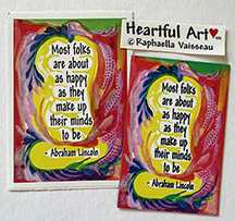 Most folks Abe Lincoln sticker or magnet - Heartful Art by Raphaella Vaisseau