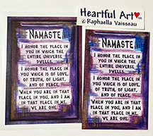 Namaste sticker or magnet - Heartful Art by Raphaella Vaisseau