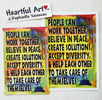 What people can do sticker or magnet - Heartful Art by Raphaella Vaisseau