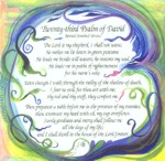 Twenty-Third Psalm of David quote (8x8) - Heartful Art by Raphaella Vaisseau