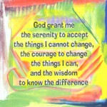 God grant me ... Serenity Prayer AA quote (8x8) - Heartful Art by Raphaella Vaisseau