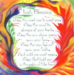 Irish Blessing quote (8x8) - Heartful Art by Raphaella Vaisseau
