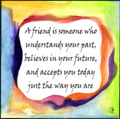 Friend understands your past quote (8x8) - Heartful Art by Raphaella Vaisseau