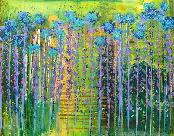 Prints of Thriving 2 (Original is SOLD) - Heartful Art by Raphaella Vaisseau