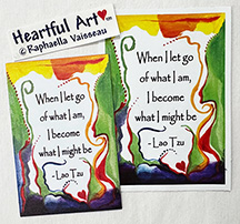 When I let go sticker or magnet - Heartful Art by Raphaella Vaisseau