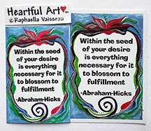Within the seed Abraham-Hicks sticker or magnet - Heartful Art by Raphaella Vaisseau