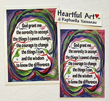 God grant me Serenity Prayer sticker or magnet - Heartful Art by Raphaella Vaisseau